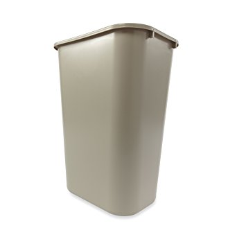 Rubbermaid Commercial Deskside Trash Can, 10 Gallon, Beige (FG295700BEIG)