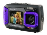 Ivation 20MP Underwater Shockproof Digital Camera and Video Camera wDual Full-Color LCD Displays - Fully Waterproof and Submersible Up to 10 Feet Purple