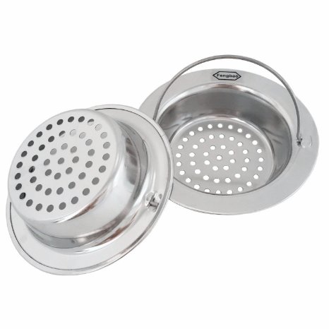 2PCS Stainless-Steel Kitchen Sink Strainer - Large Wide Rim 4.3" Diameter - Perfect for Kitchen Sinks (Hand-held) - Fengbao