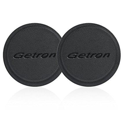 Mount Metal Plate, Getron 2 Pack Universal Replacement Mount Leather Metal Plate Kit with 3M Adhesive for Magnetic Car Mount Cell Phone Holder, 2 Round Shape, Smooth Edge – Black