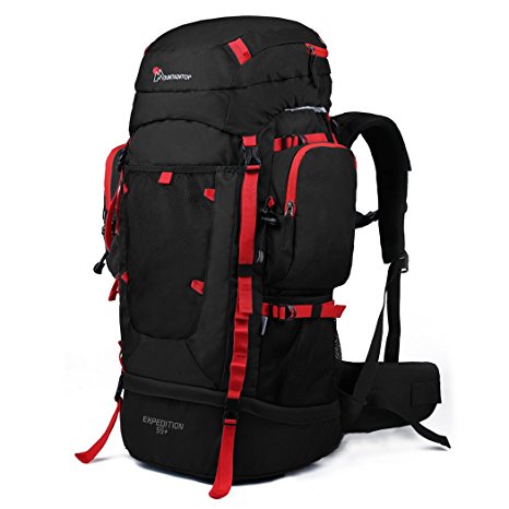 Mountaintop 55L/70L 10L Hiking Backpack Internal Frame Backpack Backpacking Trekking Bag with Rain Cover-6804
