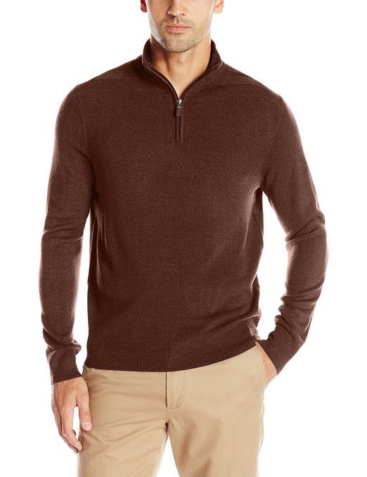 Dockers Men's Quarter-Zip Long-Sleeve Acrylic Sweater