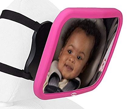 Nuby Back Seat Baby View Mirror, Pink