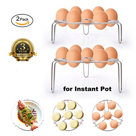 Egg Steamer Rack,Steaming Rack Stand Basket Set,Insert for Instant Pot /Pressure Cooker,Multipurpose,2-Pack