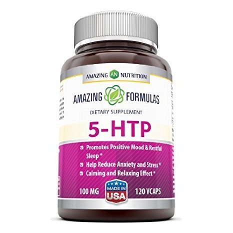 Amazing Nutrition 5-htp 100 Mg 120 Vcaps - Promotes Positive Mood and Restful Sleep