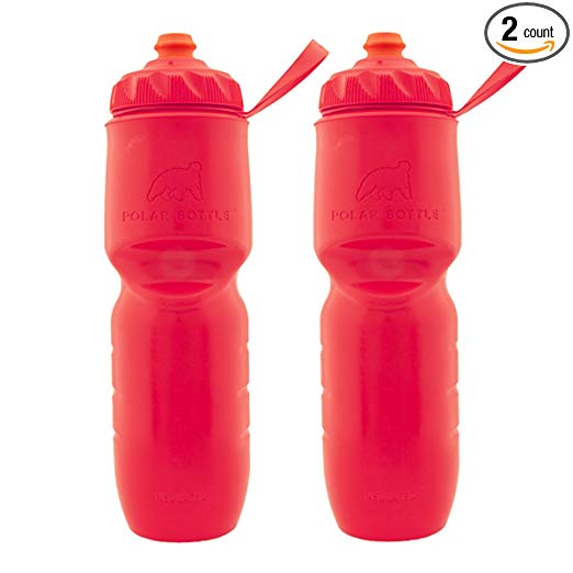 Polar Bottle 2 Pack Insulated Water Bottle 24 Oz BPA Free Sports Squeeze Water Bottles Handheld