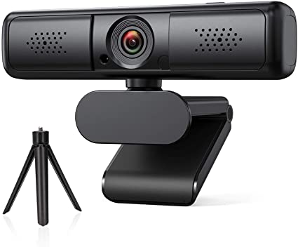Depstech Webcam with Microphone, 2020 2K QHD Computer Webcam with Auto Light Correction, USB Web Camera for PC/MAC/Desktop/Laptop, for Video Streaming, Conference, Online Class