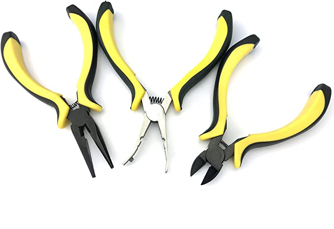 ATKPL1 3 PC Pliers Set: Needle Nose, Flush Cutter, and Ball Link Plier for RC Vehicles