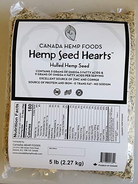 Canada Hemp Foods Seed Hearts Bag, 5 Pound
