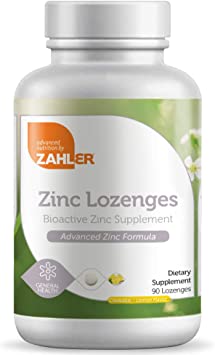 Zahler Zinc Lozenges, 35mg Chewabel Zinc Tablets, Immune Support Antioxidant Supplement, Great Tasting Zinc for Kids and Adults, Certified Kosher, 90 Lozenges