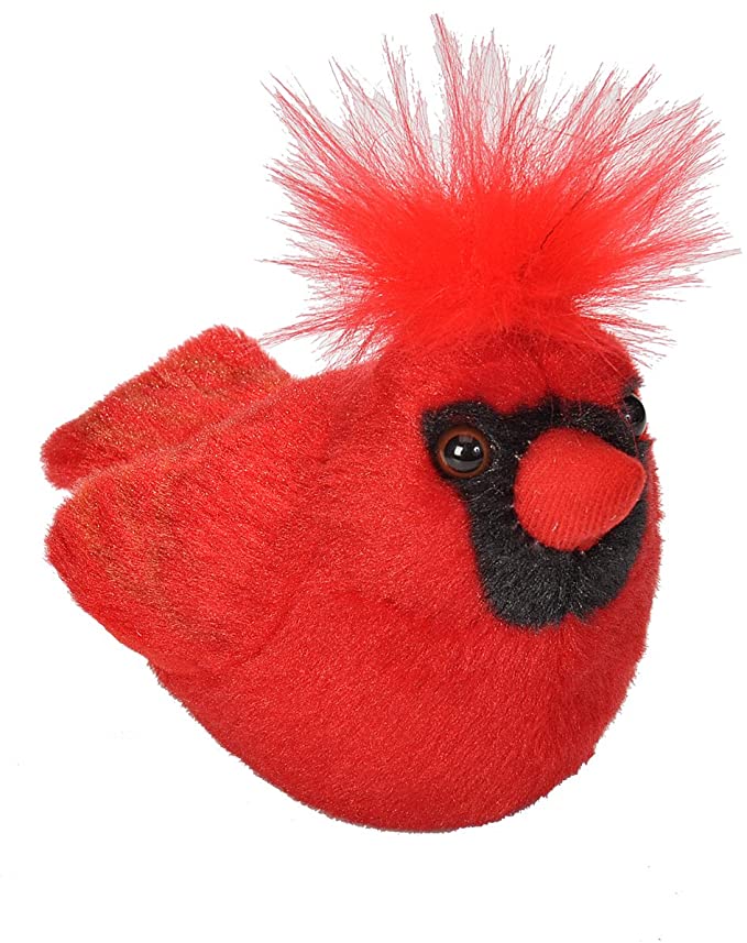 Wild Republic 18221 Audubon Northern Cardinal Plush Authentic Sound, Stuffed Animal, Bird Toys for Kids, 5 Inches