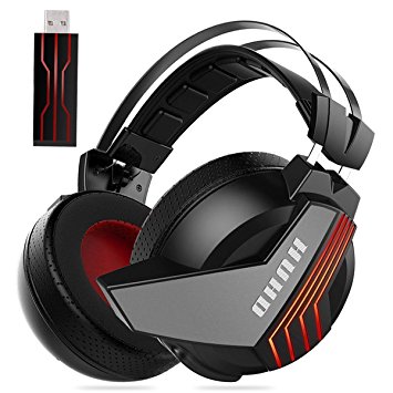 Wireless Gaming Headset 7.1 Surround Sound Gaming Headphones for PS4 PC Computer MAC Laptop Xbox one Smartphone - Black