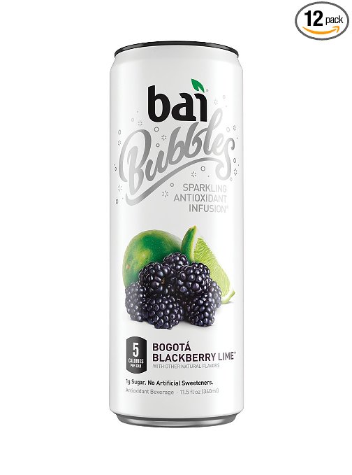 Bai Bubbles Bogotá Blackberry Lime, Sparkling Antioxidant Infused Beverage, 11.5 Ounce (pack Of 12)
