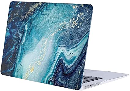 MOSISO Hard Case Compatible with MacBook Air 13 inch Model A1369 / A1466 (Release 2010-2017 Older Version), Ultra Slim Pattern Plastic Protective Snap On Shell Cover, Creative Wave Marble