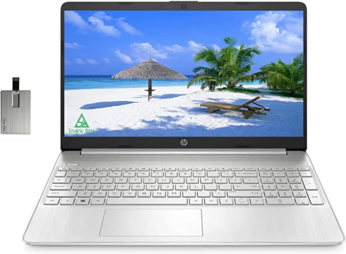 HP 2022 15.6" HD BrightView Laptop, Intel Pentium Silver N5030 Processor, 8GB RAM, 256GB PCIe SSD, Intel HD Graphics 605, 720p HD Webcam, Stereo Speakers, Silver, Windows 11, 32GB USB Card