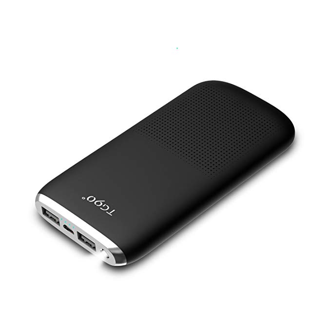 TG90 Power Bank Portable Charger 10000mAh Cell Phone External Battery Packs (10KmAh-Black)