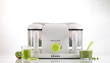 BEABA Babycook Plus 4 in 1 Steam Cooker and Blender, 9.4 cups, Dishwasher Safe, Neon