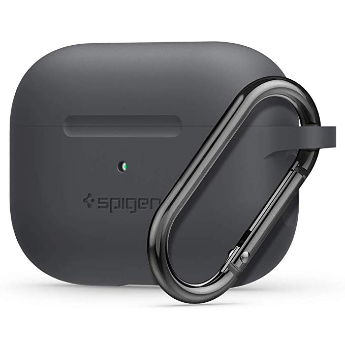 Spigen Silicone Fit [Version 2] Designed for Apple Airpods Pro Case (2019) - Charcoal