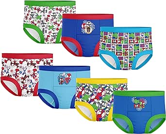 Marvel Unisex Baby Superhero 7PK-10PK Potty Training Pants with Success Chart & Stickers with Spiderman, Hulk & More