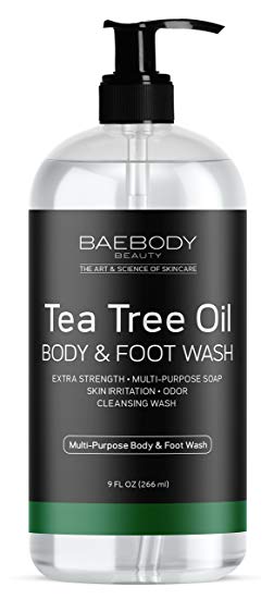 Tea Tree Oil Foot and Body Wash - Fight Appearance of Toenail Fungus, Athletes Foot, and Acne. Fight Odor and Itch. High Concentration of Tea Tree Oil.