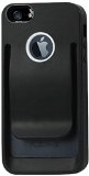 Reiko Belt Clip Polymer Case for iPhone 5 - Retail Packaging - Black