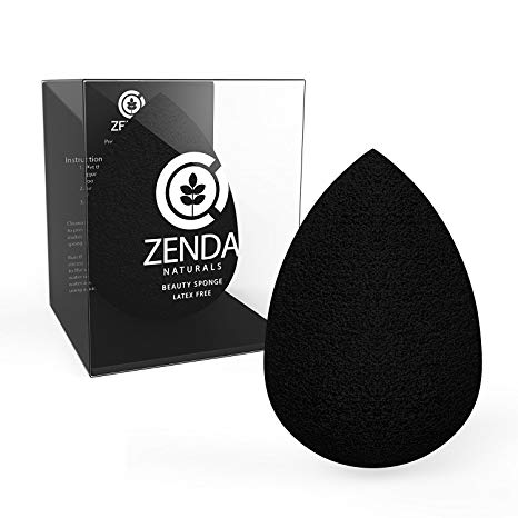 Zenda Naturals Beauty Sponge Makeup Blender For Powder, Concealer And Foundation Applicator - Make Up Sponge For Cosmetic Blending - 1 Piece