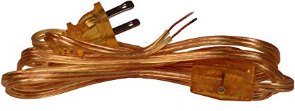 Westinghouse Gold Lamp Cord Set 8 Foot with Rotary On/off Switch