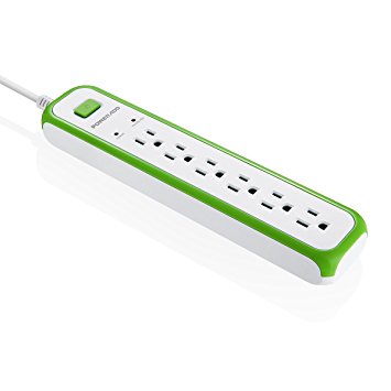 Poweradd 6-Outlet Commercial Power Strip Surge Protector with 5-Foot Power Cord, 900 Joules