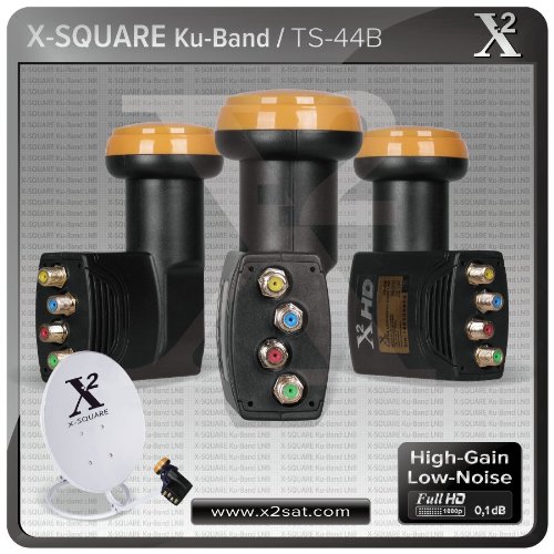 X2- Full HD KU Quad Universal LNB "0.1 DB" (Best Performance with High Gain & Low Noise)