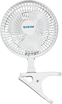Hurricane HGC736520 Classic Series Clip Fan, 6", 6-Inch, White