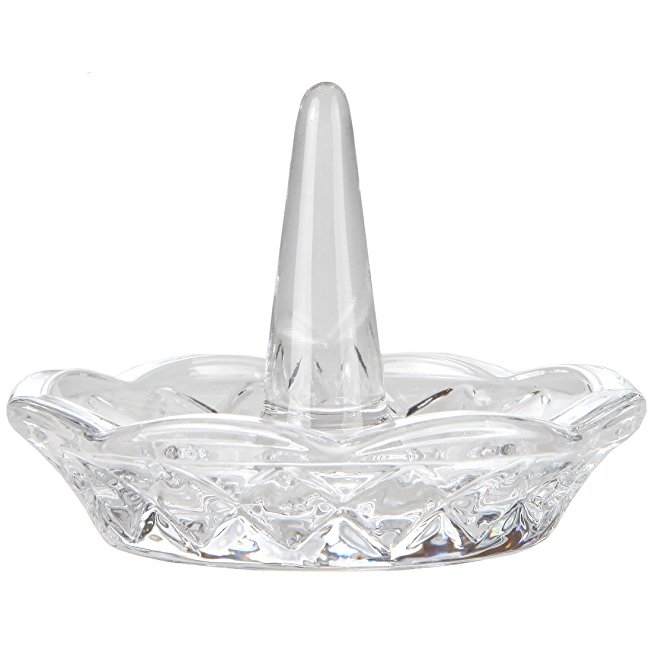 Home-X Crystal Glass Ring Holder