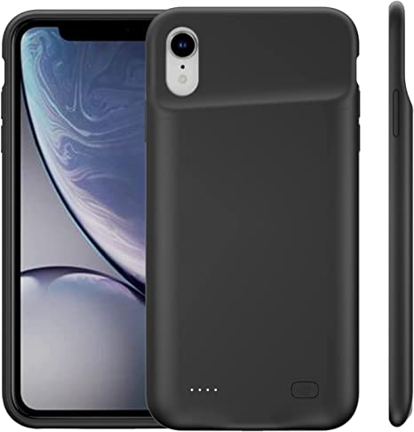 Battery Case for iPhone XR(6.1inch),7000mAh Portable Charging Case for iPhone XR Rechargeable Backup External Battery Pack Extended Battery Protective Charger Case(XDL-640MW)-Black