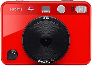 Leica Sofort 2 Digital and Instant Photo Camera with LCD Display, Two Shutter Releases, 10 Lens Effects, and Leica FOTOS App Support (Red)