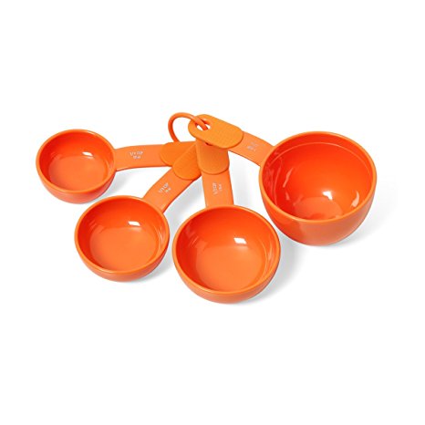 KitchenAid Classic Plastic Measuring Cups, Tangerine, Set of 4