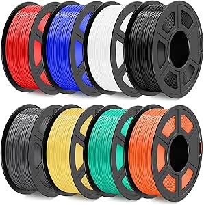 SUNLU ABS Filament 1.75mm, Low Printing Temperature ABS 3D Printer Filament, Not Required 3D Printer Enclosure or Filament Dryer, Neatly Wound 3D Printing Filament, 230G*8 Spool, Easy ABS