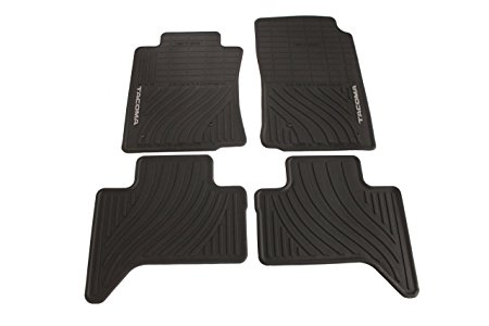 Genuine Toyota Accessories PT908-35002-02 Front and Rear All-Weather Floor Mat - (Black), Set of 4