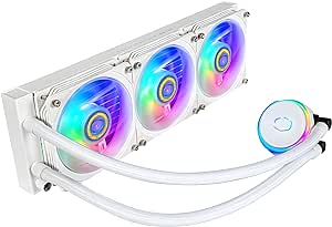 Cooler Master MasterLiquid PL360 Flux - Sistema di Raffreddamento a Liquido AIO per CPU, 3 Ventole 120 mm, Radiatore 360 mm, Controller RGB Indirizzabile Gen2 - Supporta AMD e Intel, bianca