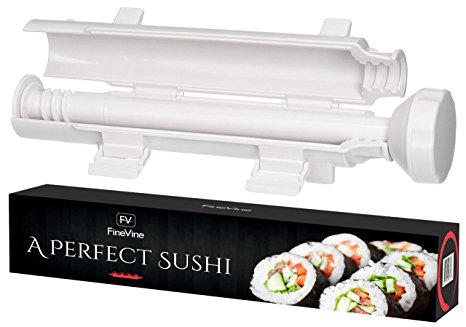 Sushi Roller DIY Maker Kit For Easy Sushi Rolling. The Best All in 1 Sushi Making Tool For Perfect Sushi Bazooka Rolls - Durable & Dishwasher Safe.