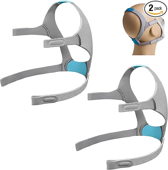 2-Pack Replacement Headgear Strap for N20 Nasal Pillow CPAP Mask, LALASTAR CPAP Headgear Compatible with N20, Adjustable Home Ventilator Mask Headband (Headgear ONLY) Medium Size