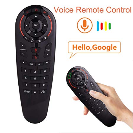 Wireless TV Remote,2.4G Voice Remote Control for Nvidia Shield/TV Box/PC/Smart TVs/IPTV/Projector,33 Key IR Learning Function