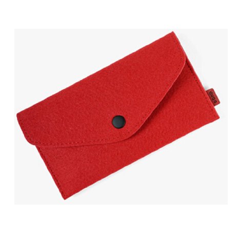 Bluenet iPhone 6 Plus Case Vintage Soft Felt Wallet Pouch Phone Bag for iPhone 6 Plus 55 inch Red