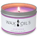Scented Candles Lavender Soy Wax Aromatherapy Candle - 8oz - Hand Made in the USA