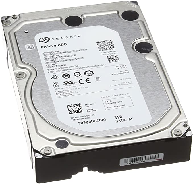 Seagate Archive HDD 8TB SATA 6GBps 128MB Cache SATA Hard Drive (ST8000AS0002)