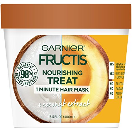 Garnier Fructis Nourishing Treat 1 Minute Hair Mask, 13.5 fl. oz.