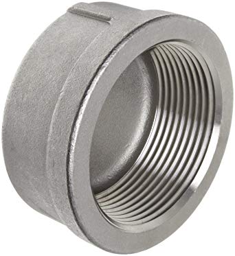 Stainless Steel 304 Cast Pipe Fitting, Cap, Class 150, 1-1/2" NPT Female