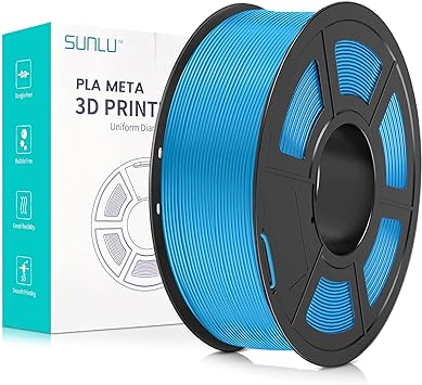 SUNLU 3D Printer Filament, Neatly Wound PLA Meta Filament 1.75mm, Toughness, Highly Fluid, Fast Printing for 3D Printer, Dimensional Accuracy  /- 0.02 mm, 330 Meters, 1 KG Spool, Sky Blue