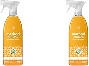 Method Antibacterial All-Purpose Cleaner Spray, Citron, Kills 99.9% of Household Germs, 28 Fl Oz (Pack of 2)