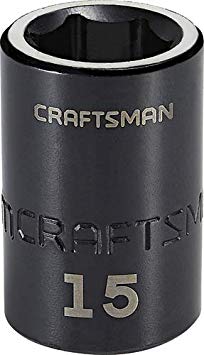 CRAFTSMAN Shallow Impact Socket, Metric, 1/2-Inch Drive, 15mm (CMMT15863)