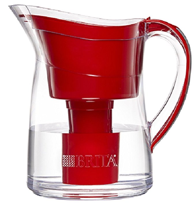 Brita Mini Plus Water Filtration Pitcher 6 Cup Assorted Colors (Red)