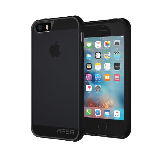 iPhone 5 5S SE Case, Area by Incipio Premium Shock-Absorbing Flexible TPU with Durable Bumper Cover Frame (NGP Version) - Black